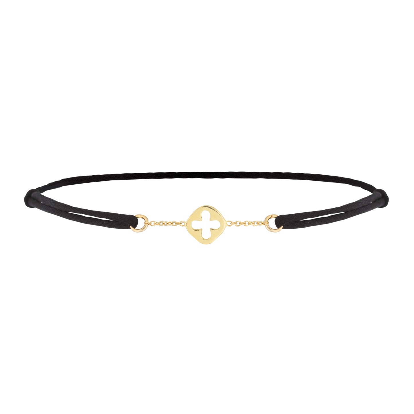 Hollow Cross Bracelet - On thin cord