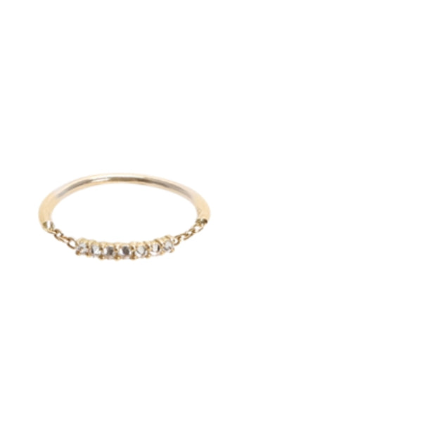 Gold Diamond Bar Ring