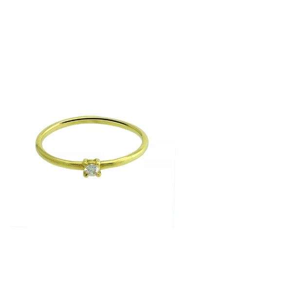 Tres Jolie Diamond Mid Finger Gold Ring