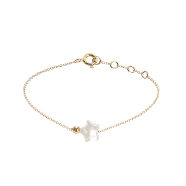 Mother of Pearl Star Gold Bracelet