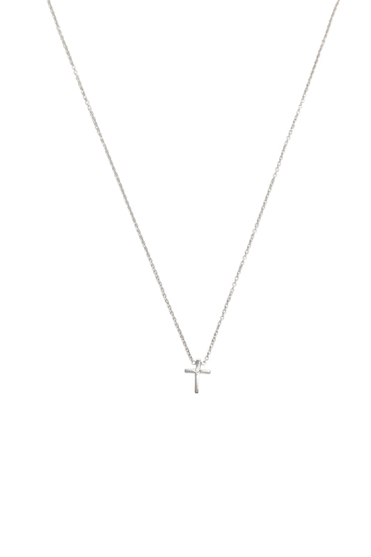 Diamond Cross White Gold Necklace