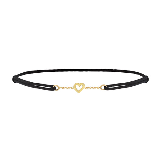 Heart Bracelet - On thin cord