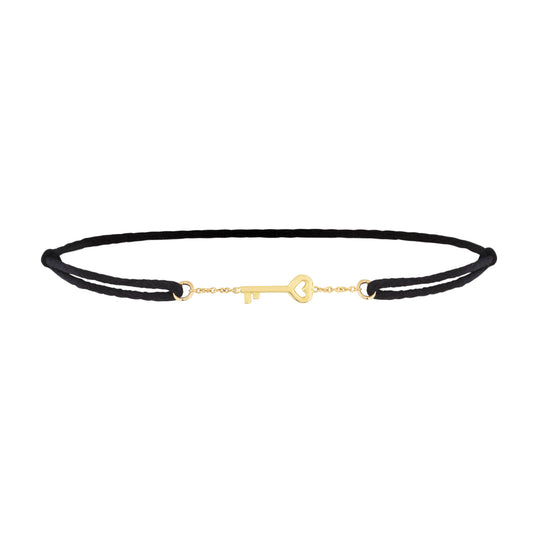Key to my Heart Bracelet - On thin cord