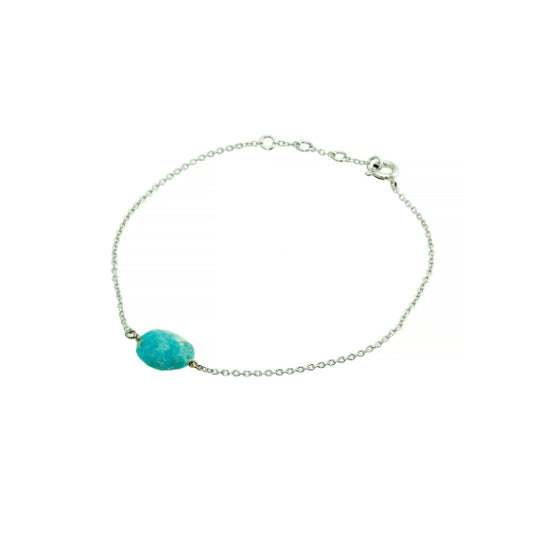 Turquoise White Gold Bracelet
