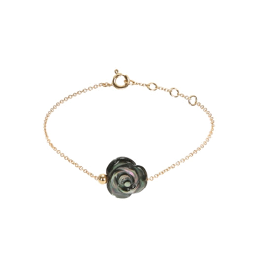 Mother of Pearl Flower Gold Bracelet