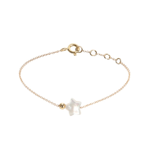 Mother of Pearl Star Gold Bracelet